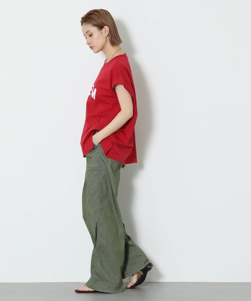 「Gready Brilliant」 「re fiina」半袖Tシャツ FREE レッド レディース_画像8