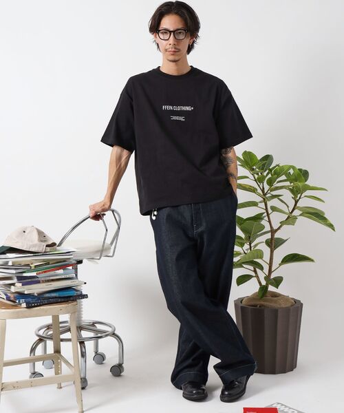 「FFEIN」 半袖Tシャツ SMALL ブラウン メンズ_画像8