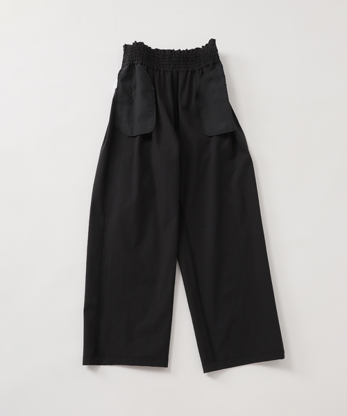 ワイドパンツ パンツ 「追加5」「撥水/接触冷感/洗える/UVカット」リネンNYストレッチワイドパンツ レディースの画像