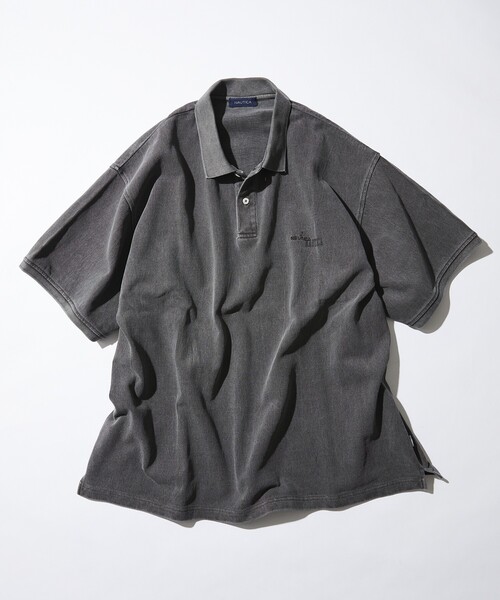 「NAUTICA」 半袖ポロシャツ LARGE オリーブ メンズ_画像2