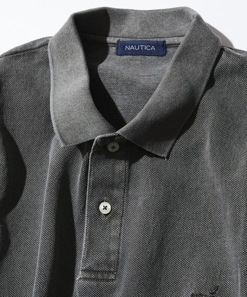 「NAUTICA」 半袖ポロシャツ LARGE オリーブ メンズ_画像4
