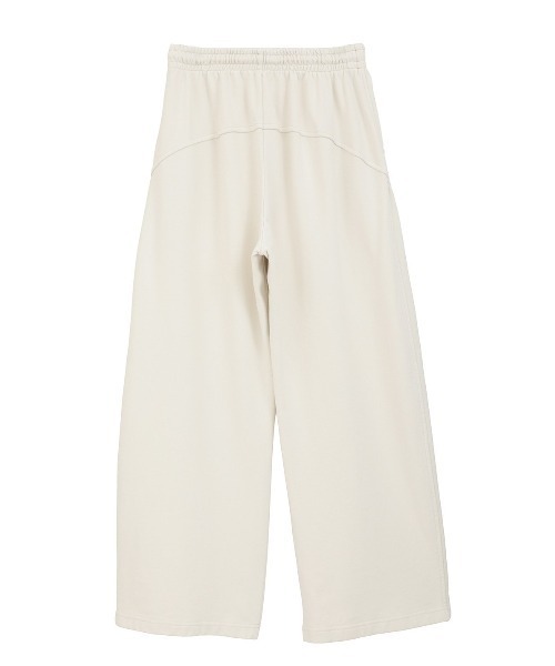美品 CLANE 2,8万 カーブラインパンツ ワイドパンツ ホワイト系 クラネ CLANE（クラネ） ワイドパンツ スウェットパンツ ジャージ CLANE