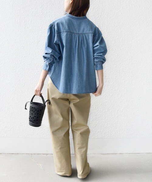 「SHIPS」 長袖ブラウス ONE SIZE ブルー レディース_画像4