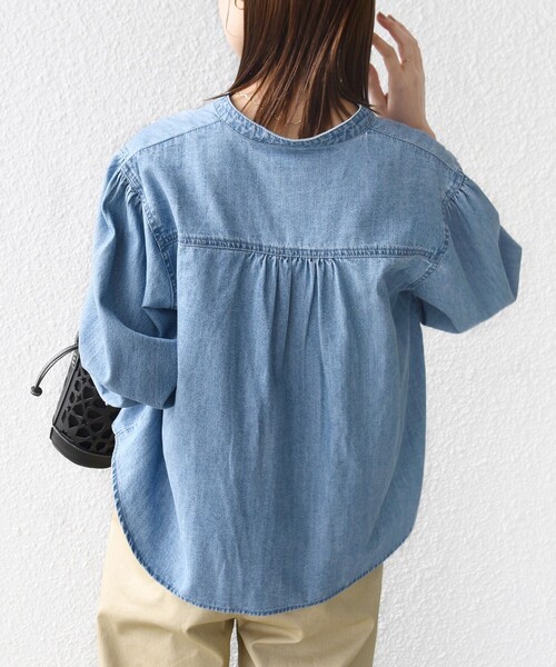 「SHIPS」 長袖ブラウス ONE SIZE ブルー レディース_画像8