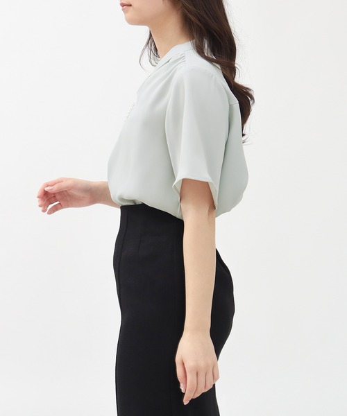 「TRUDEA」 半袖ブラウス SMALL ホワイト レディース_画像8