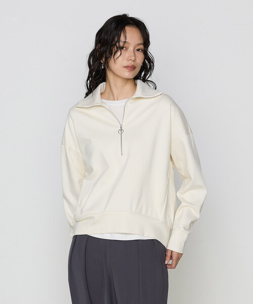 「COMME CA」 長袖カットソー FREE ネイビー レディース_画像4