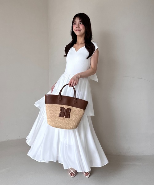 ワンピース 半袖 FRENCH SLEEVE DOCKING DRESS