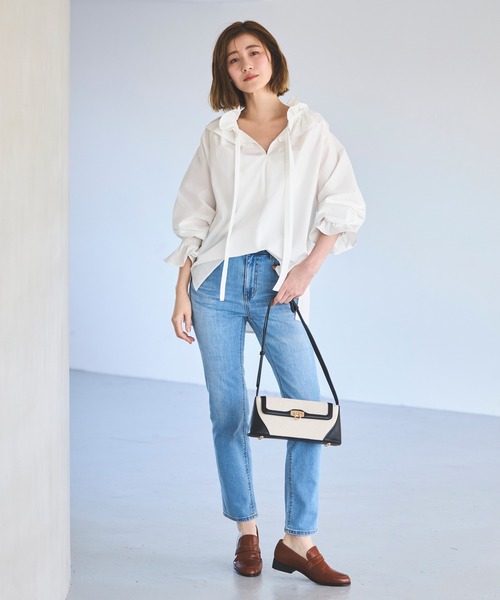 「RUIRUE BOUTIQUE」 長袖ブラウス L オフホワイト レディース_画像3