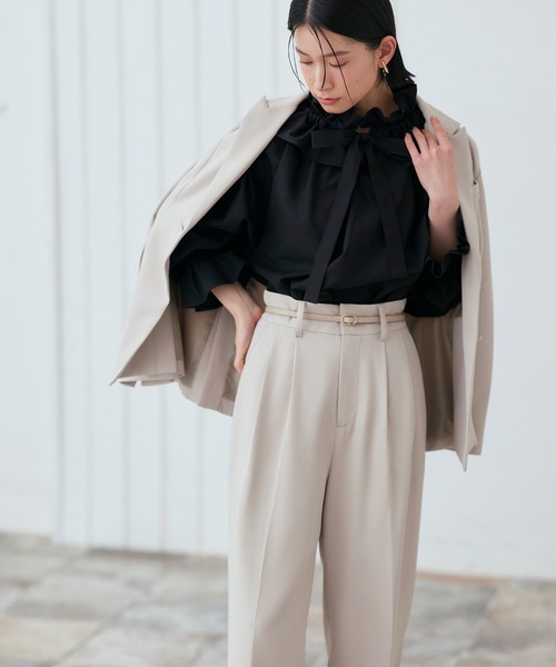 「RUIRUE BOUTIQUE」 長袖ブラウス L オフホワイト レディース_画像9