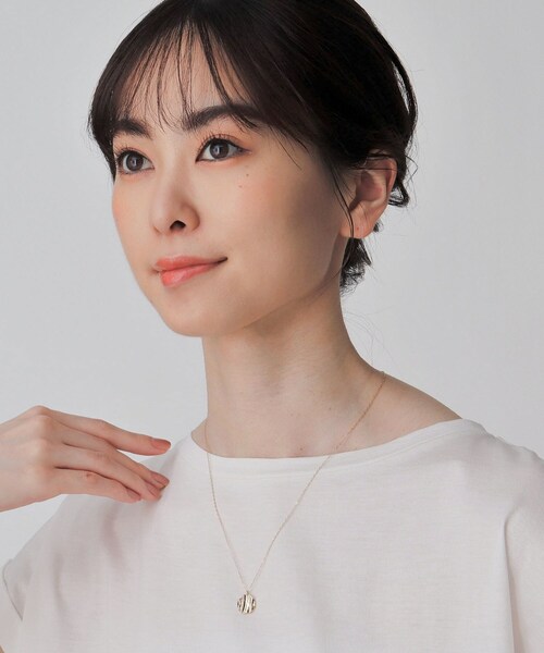 COCOSHNIK（ココシュニック） ネックレス K10ウエーブプレート