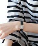 腕時計 Dバックル レザーウォッチ レディースの詳細画像4