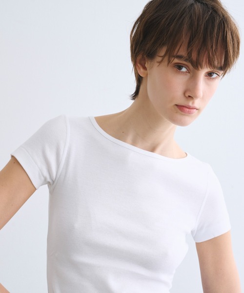 three dots ホワイト ショートスリーブTシャツ 　Sサイズ three dots tシャツ ボーイズアレックス レディース : ZOZOTOWN
