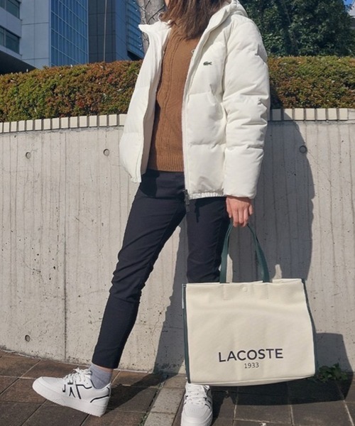 LACOSTEダウンジャケット　白　Mサイズ LACOSTE（ラコステ） ダウンジャケット ダウン ピケダウンジャケット