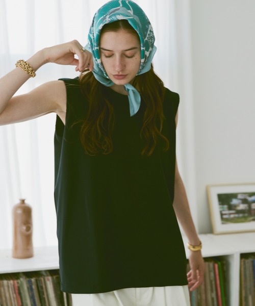 soerte tシャツ Tricot pique sleeveless tops /トリコットピケ