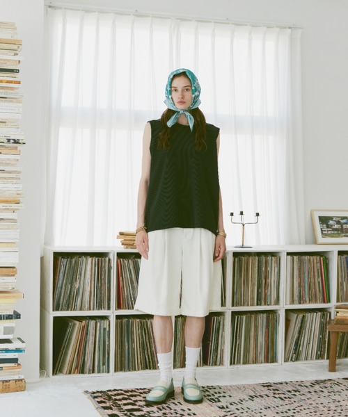 soerte tシャツ Tricot pique sleeveless tops /トリコットピケ