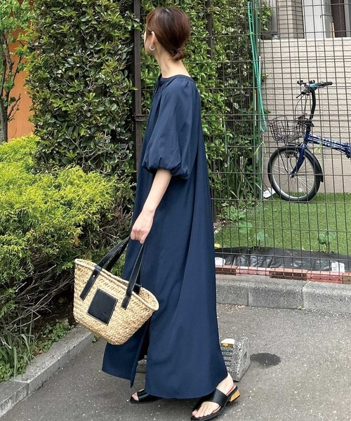 ★Karen Millen オルガンディｘバルーンスリーブ 上質ワンピ★ Karen Millen 】オルガンディxバルーンスリーブ 上質ワンピ