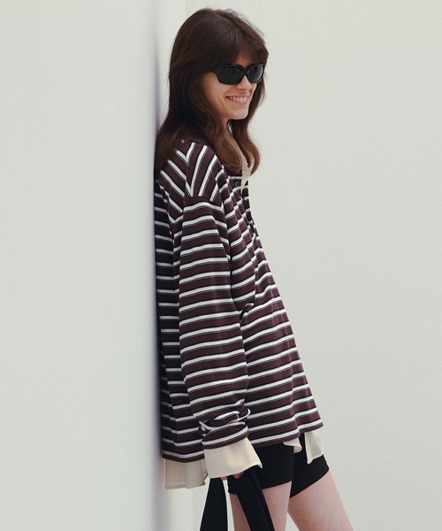 JieDa ポロシャツ BORDER KANOKO POLO L/S メンズ レディース