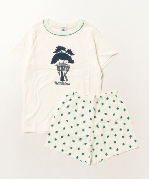 PETIT BATEAU（プチバトー） パジャマ プリント半袖パジャマ キッズ