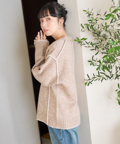 ニット セーター ハンドステッチ プルオーバー レディース FREAK'S STORE ニット セーター ハンドステッチ ニット/プル
