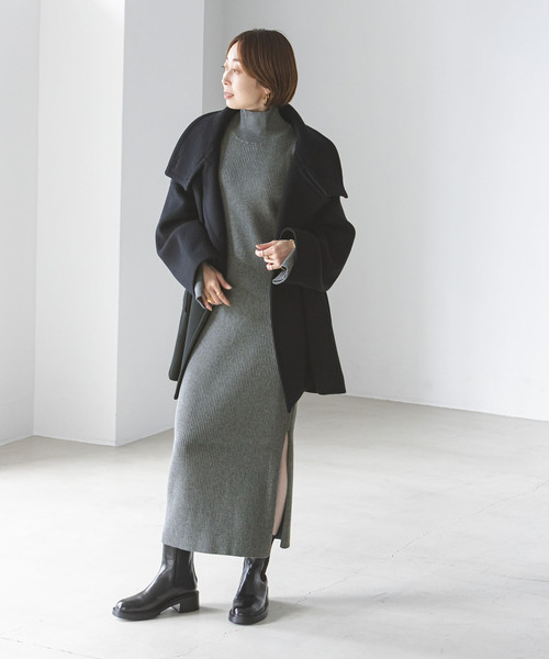 noble ナロータイトスリットニットワンピース NOBLE（ノーブル） ワンピース 「追加」ナロータイトスリットニット