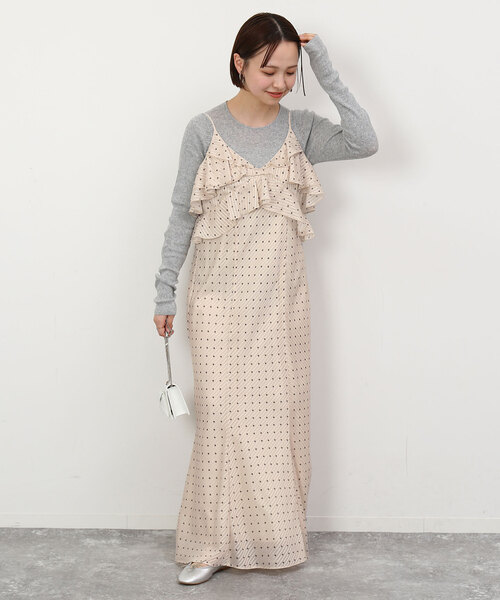 【美品】IENA デザインキャミワンピース ドット デザインキャミワンピース（ワンピース）｜IENA（イエナ）の通販