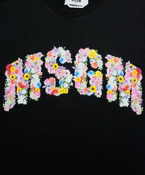 tシャツ MSGM グラフィックFLOWER 刺繍ロゴTシャツ レディース MSGM tシャツ グラフィックFLOWER 刺繍ロゴTシャツ レディース