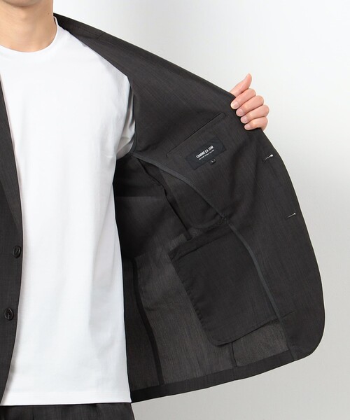 【美品】COMME CA ISM 160A 黒 セットアップ セール】 【セットアップ対応】W／Pギャバ ジャケット