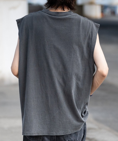 JOHN'S CLOSET タンクトップ 「i」ピグメント加工 グラフィック