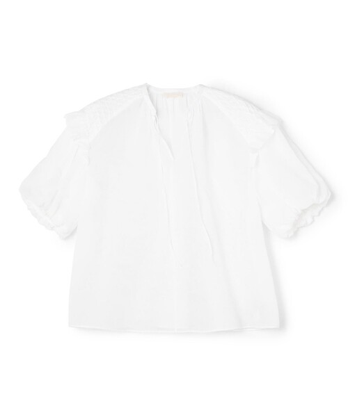 【Ballsey】コットンクレープ パフスリーブブラウス Ballsey 【Ballsey】コットンクレープ パフスリーブブラウス