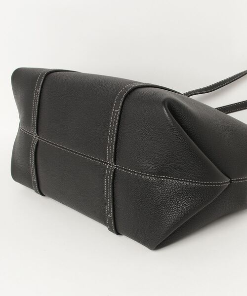 LAUREN RALPH トートバッグ ペブルド レザー ラージ Emerie