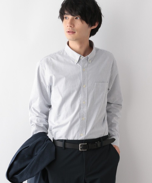 GLOBAL WORK シャツ イージーケアオックス/ボタンダウンシャツ