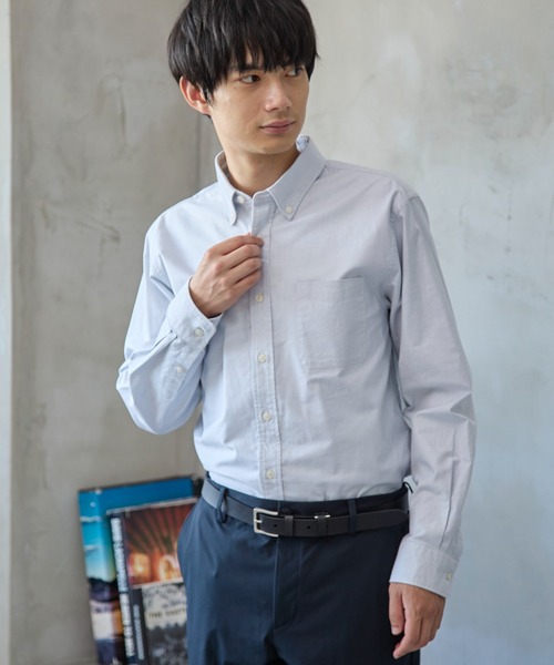 GLOBAL WORK シャツ イージーケアオックス/ボタンダウンシャツ