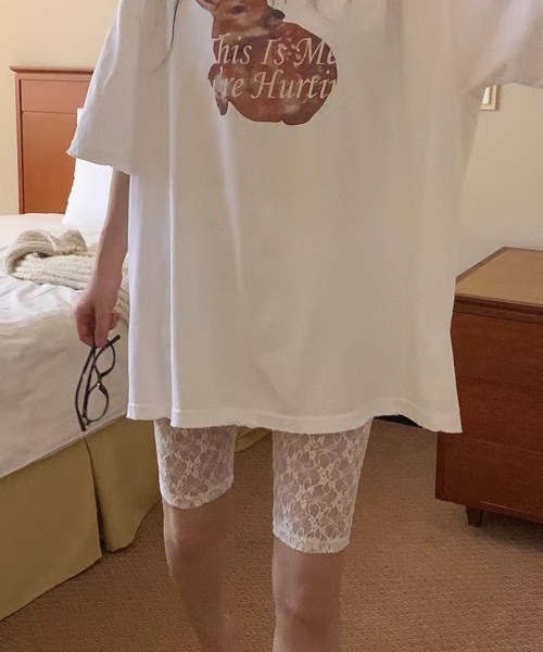 レースショートパンツ ARCHIVER パンツ 「Bz」レースレイヤードバイカーショートパンツ