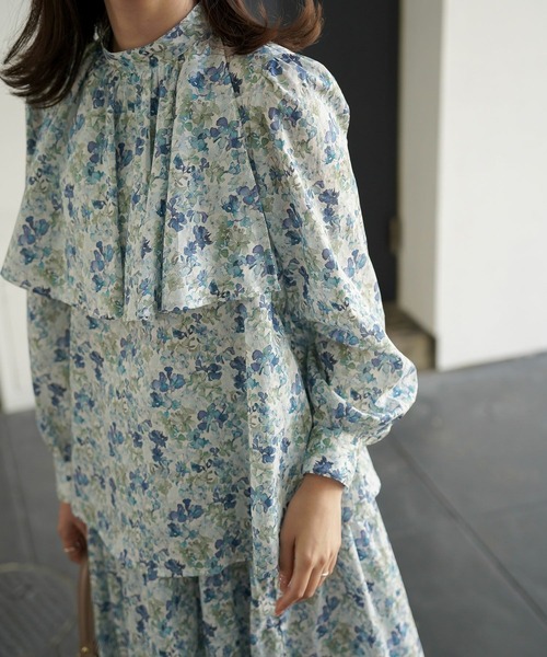 HUIT bouquet ブラウス シャツ ケープデザイン Made with