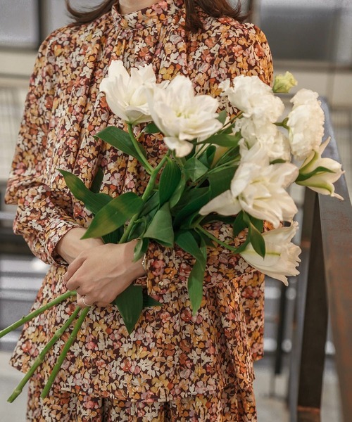 HUIT bouquet ブラウス シャツ ケープデザイン Made with