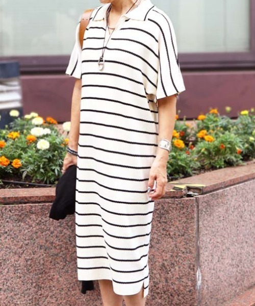 chloe クロエ　レース　ボーダーニット　トップス　ワンピース　drawer chloe クロエ レース ボーダーニット トップス ワンピース