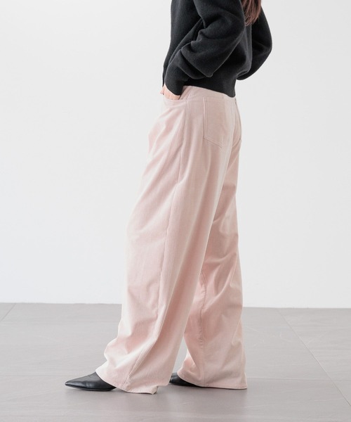basco✮コーデュロイマオパンツ ピンク マオパンツ赤ヒッコリー 後ろビッグポケットパンツ Shop by BASCO
