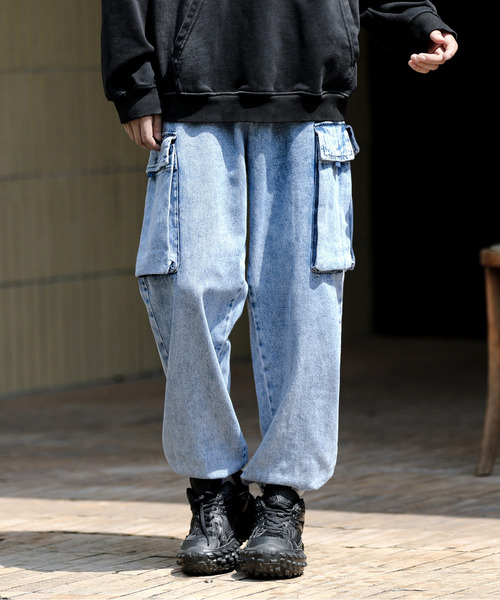 新品】BUTTBILL コットンウォッシュルーズパンツ