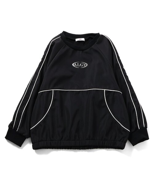 おまとめ2点　新品未使用 ALGY 裏起毛配色プチハイトレーナーS145〜155 ALGY ショート丈トレーナー シアーレイヤード 女の子 キッズ