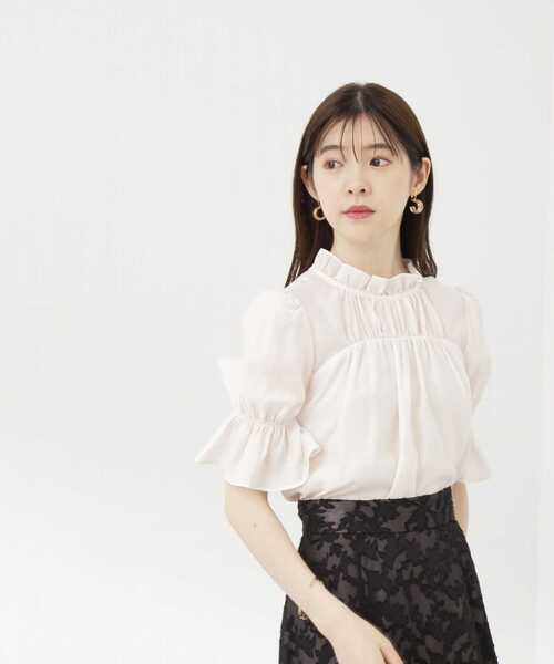 「PROPORTION BODY DRESSING」 半袖ブラウス FREE ブルー レディース PROPORTION BODY DRESSING 「PROPORTION DRESSING」 半袖