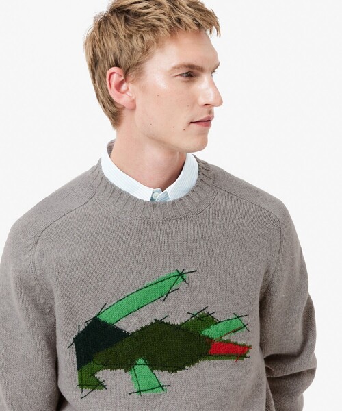 (完売品)LACOSTE マルチワニロゴ レタードニット LACOSTE - 美品☆ラコステ☆Croco Magic マルチワニレタード