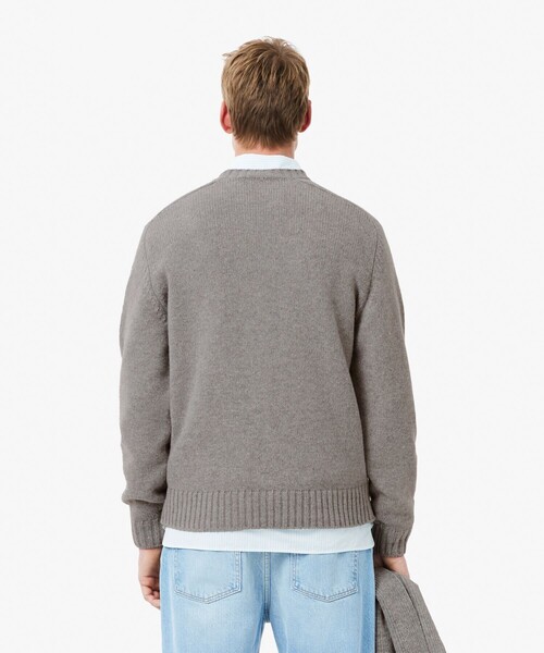 LACOSTE セーター ニット グラフィカルワニロゴジャカードニット