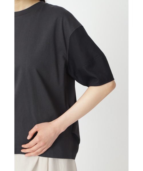 「human woman」 半袖カットソー MEDIUM ブラック系その他 レディース