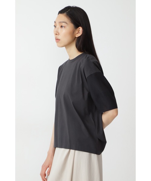 「human woman」 半袖カットソー MEDIUM ブラック系その他 レディース