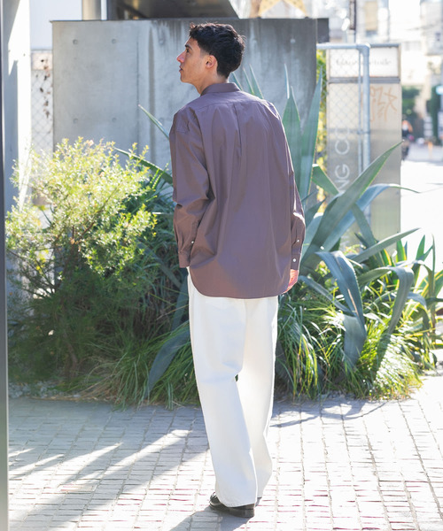 トップス THOMAS MASON loose basic oversize shirt THOMAS MASON】loose basic oversize shirt〈BLACK〉予約販売【12月1日