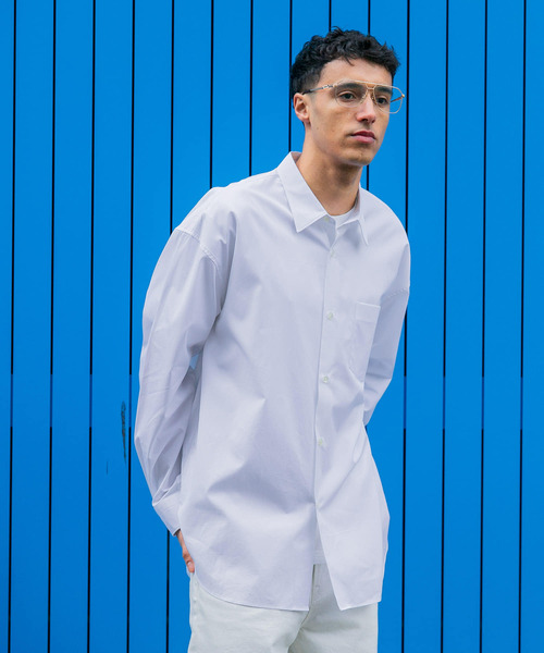 thomas mason ブルーシャツ THOMAS MASON 「THOMAS MASON」 半袖シャツ MEDIUM ロイヤル