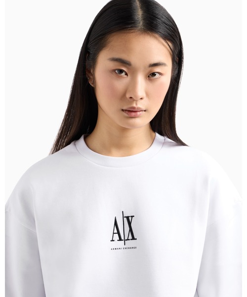 トレーナー スウェット 「A|X アルマーニ エクスチェンジ」ICON クルーネックスウェットプルオーバー レディース A|X アルマーニ エクスチェンジ】ICON クルーネックスウェット