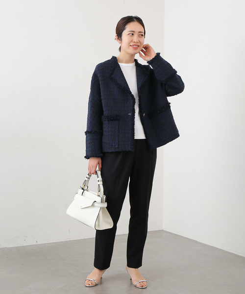 人気 イエナ IENA フレンチリネンジャケット 麻100% ネイビー 38