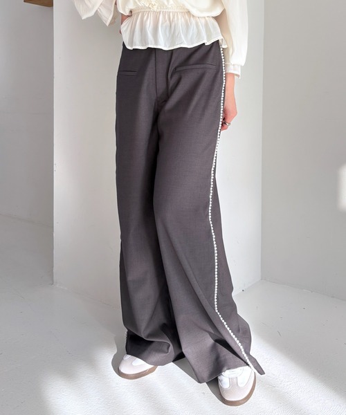 パンツ/スラックス/レディース GeeRA スラックス パンツ 「7サイズ展開」上品見え！タック
