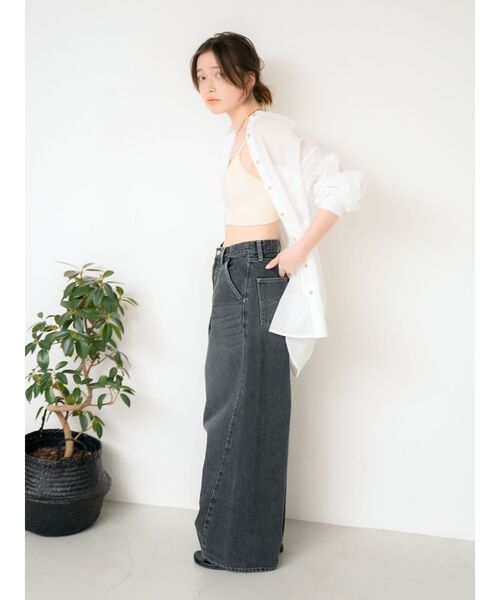 Ungrid ジーンズ デニム デニムパンツ ウエストタックカーブ